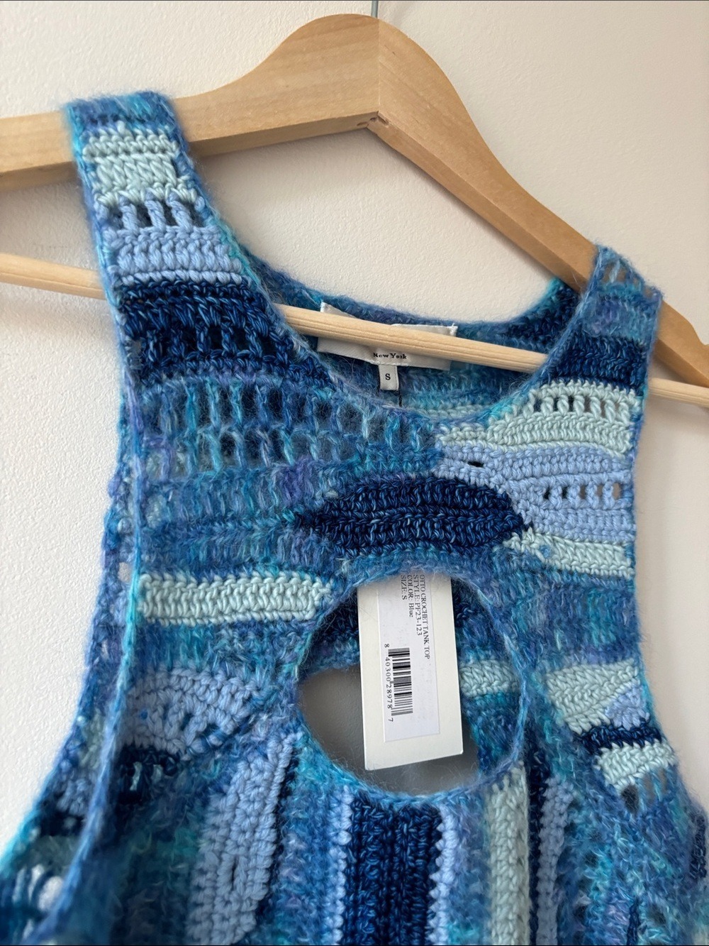 Sea New York Otto Hand Crochet Tank Top Blue Small - Picture 7 of 10
